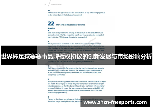 世界杯足球赛赛事品牌授权协议的创新发展与市场影响分析